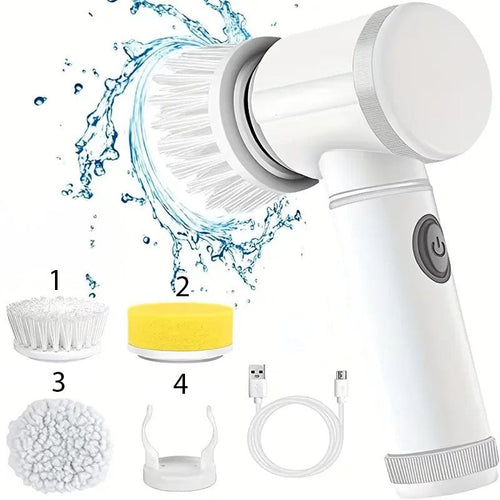 فرشاة التنظيف الكهربائية توربو الأصلية مع رؤوس يمكن استبدالها